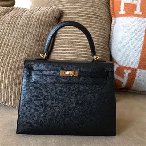 hermes kelly 25 black epsom